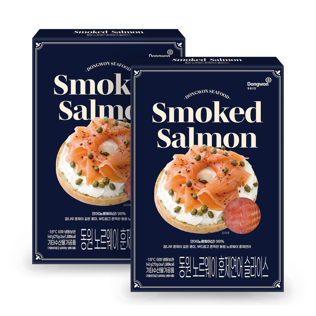동원산업 훈제연어 슬라이스 270g x 2 x 2