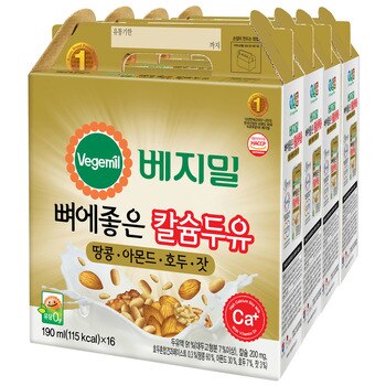 베지밀 뼈에좋은 칼슘두유 190mlx 16 x 4 박스 베지밀 뼈에좋은 칼슘두유 190mlx 16 x 4 박스