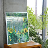 지클레 그림 액자 60x50cm - 카유보트, 세느강변의 해바라기