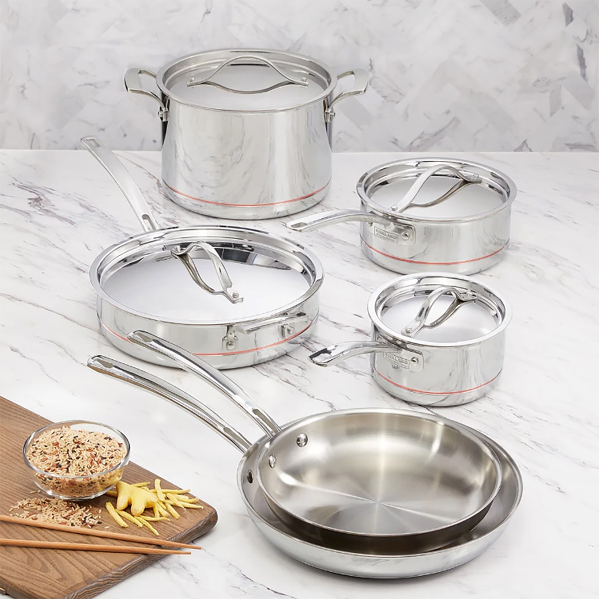 커클랜드 시그니춰 스테인리스 쿡웨어 세트 10P 커클랜드 시그니춰 스테인리스 쿡웨어 세트 10P