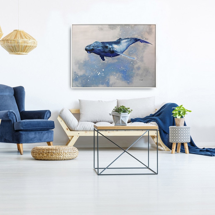 지클레 그림 액자 (80 x 60cm 또는 60 x 80cm) - 혹등고래의 여행 지클레 그림 액자 (80 x 60cm 또는 60 x 80cm) - 혹등고래의 여행