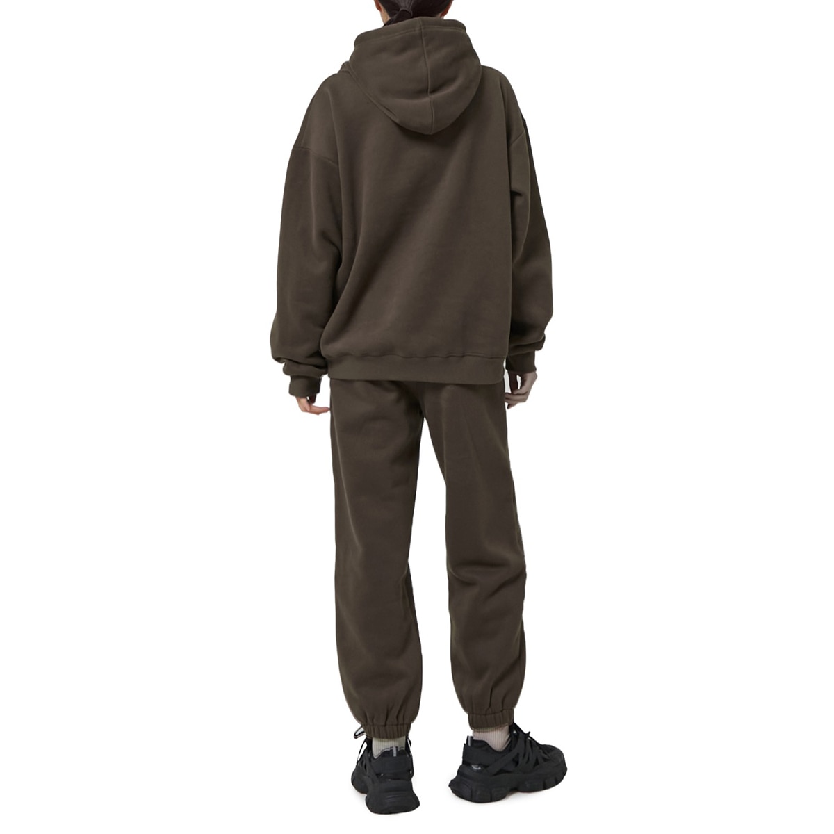 LAP 여성 기모 자수 후디 - 브라운 LAP 여성 기모 자수 후디 - 브라운