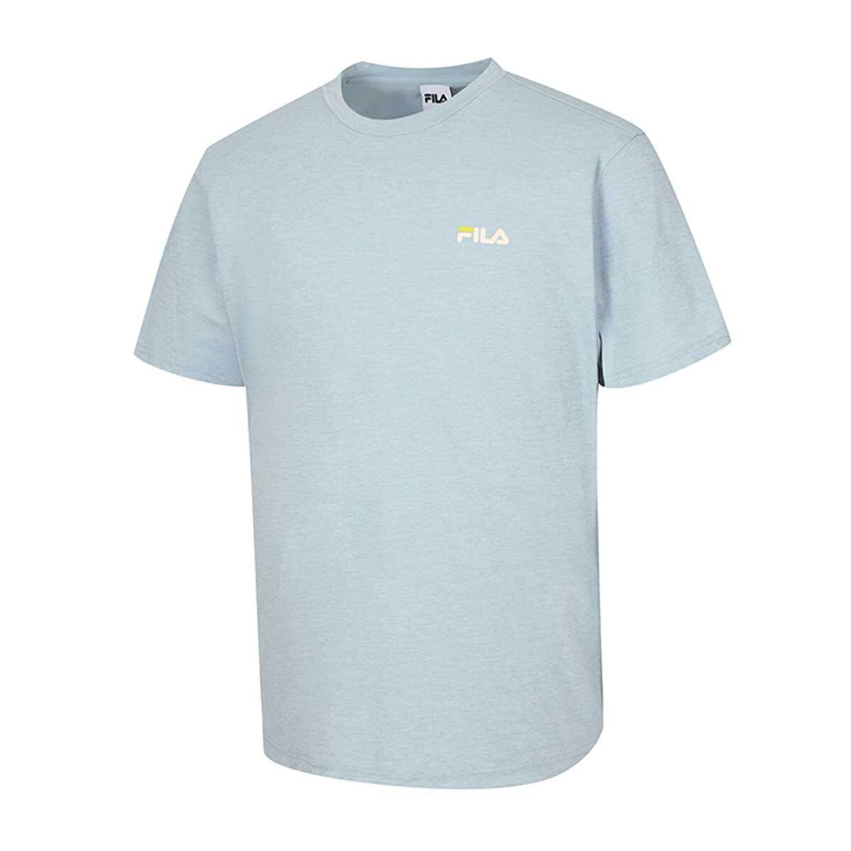 휠라 남성 기능성 반소매 티셔츠 - 블루