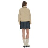 비지트 인 뉴욕 여성 인조 스웨이드 재킷 - 베이지, M