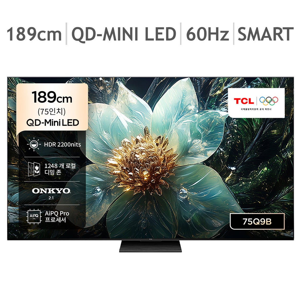TCL QD-Mini LED TV Q9B 189cm (75), 스탠드형 TCL QD-Mini LED TV Q9B 189cm (75), 스탠드형