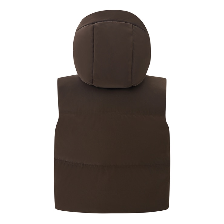 네파 여성 덕다운 후드 베스트 - 브라운, S