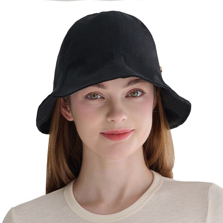 안드레아바나 여성 코튼 햇 - 블랙