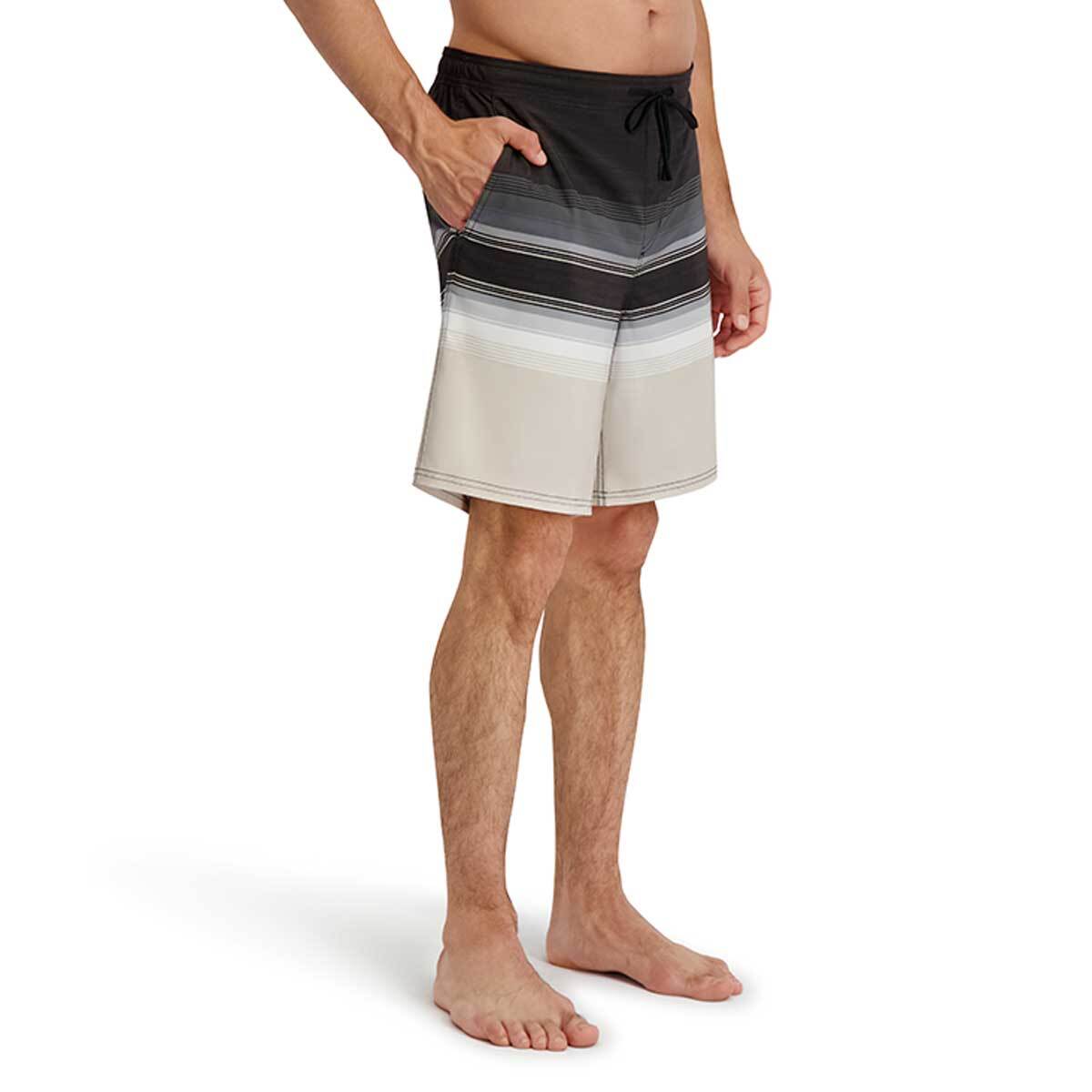 커클랜드 시그니춰 남성 반바지 수영복 - 블랙스트라이프