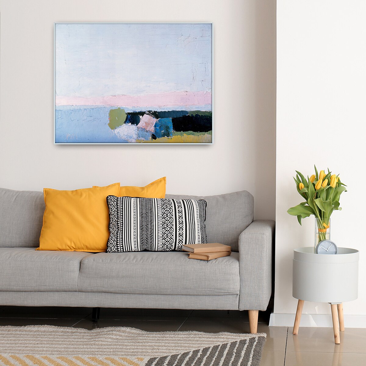 지클레 그림 액자 (80 x 60cm 또는 60 x 80cm) - 니콜라스 드 스탈 해안가