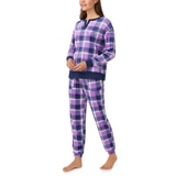 노티카 여성 실키 플리스 파자마 세트 - 퍼플