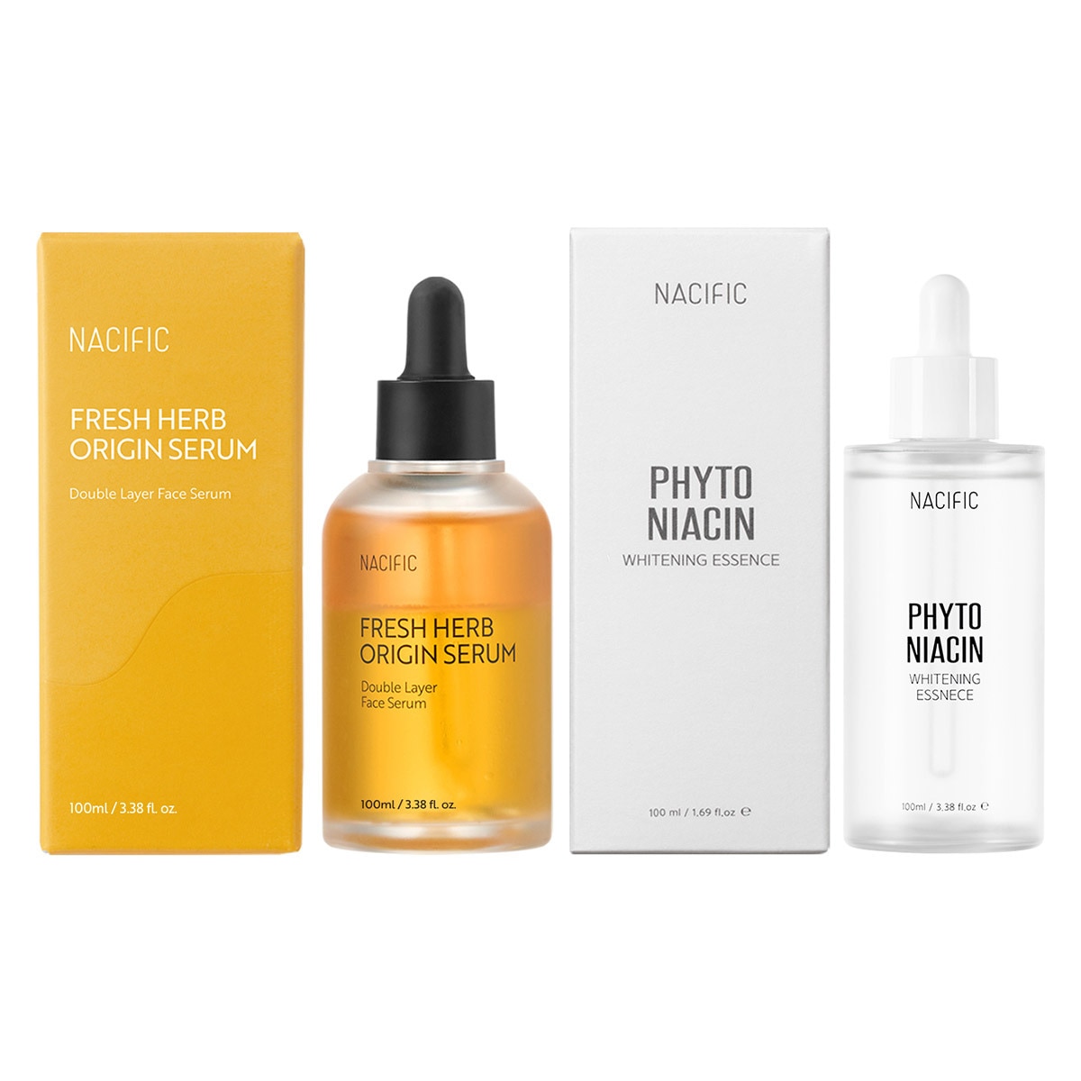 네시픽 오리진 세럼 & 화이트닝 에센스 세트 - 오리진 세럼 100ml + 화이트닝 에센스 100ml