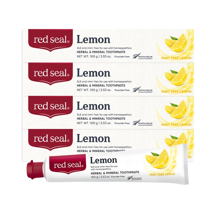 Red Seal Lemon SLS Free Toothpaste 100g x 4 634451