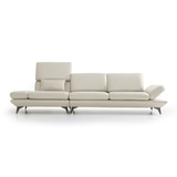 UND 에디션 NA6 천연 통가죽 소파 4인 - 크림