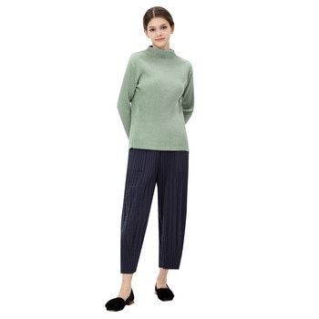 요이츠 여성 하프넥 플리츠 기모 티셔츠