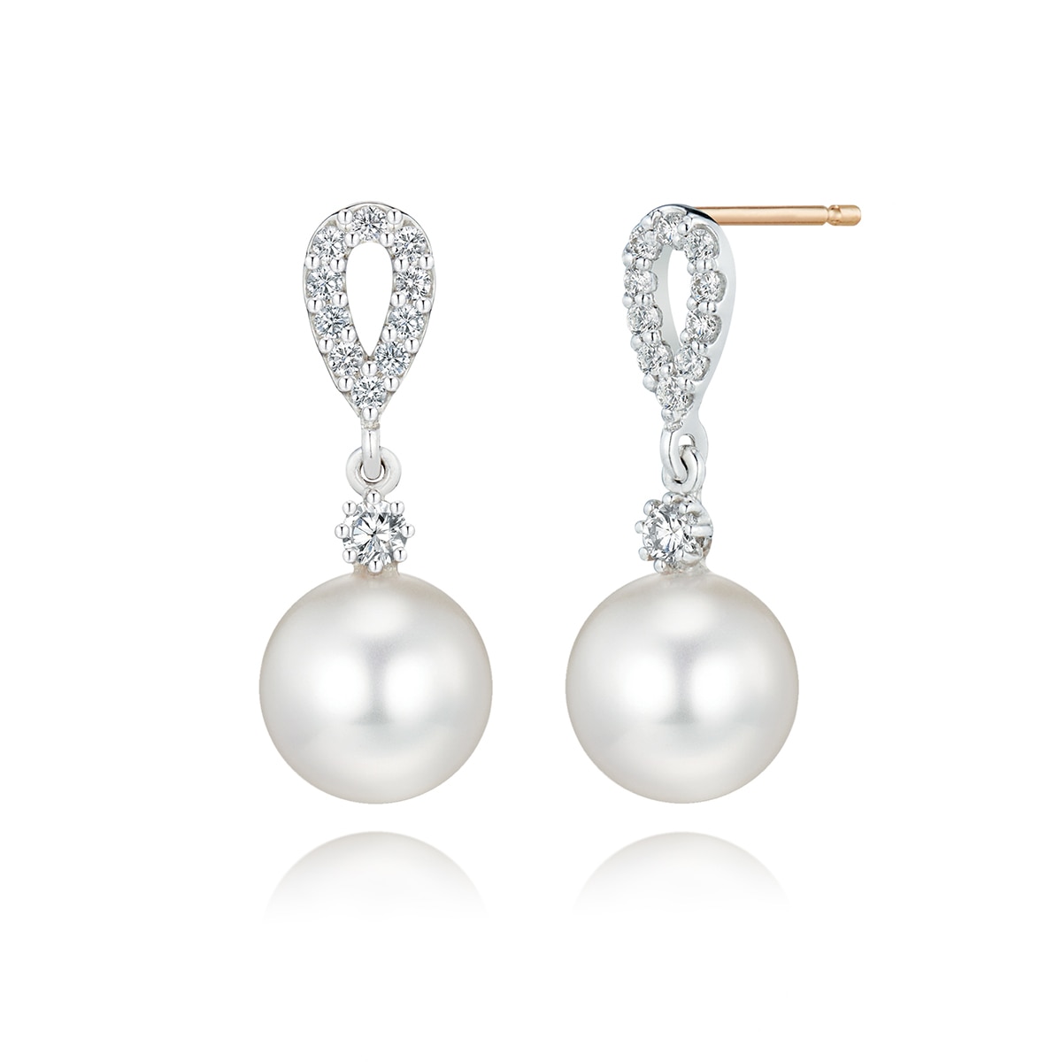 바니찌 8.5mm 아코야 해수진주 귀걸이 드롭펄