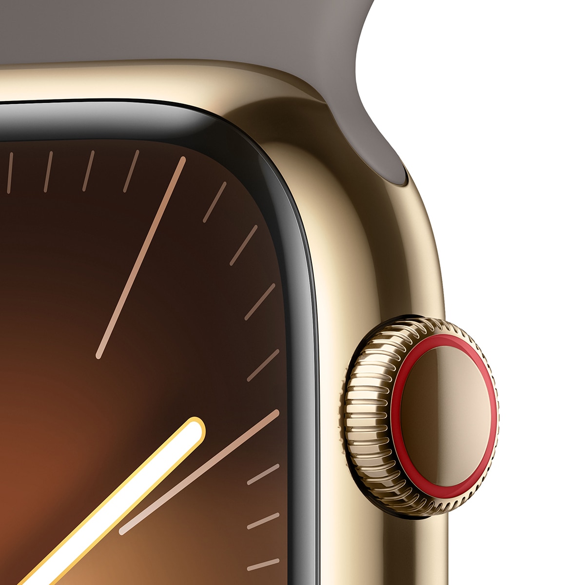 Apple Watch S9 45mm GPS+Cell GLD/CLY 스포츠 밴드 - M/L