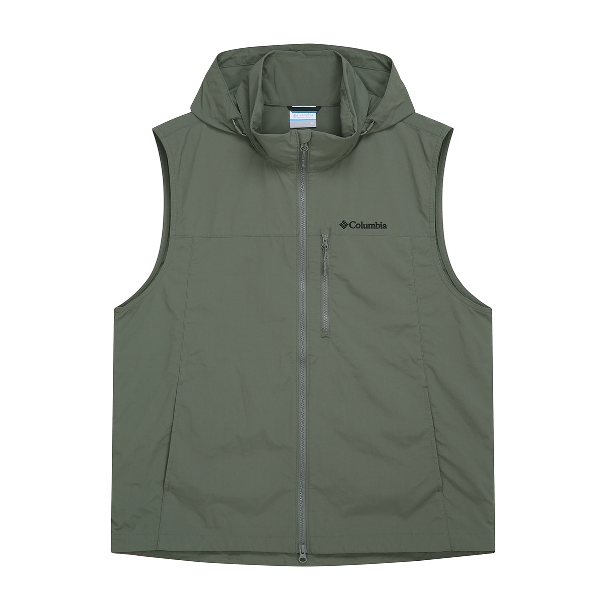 컬럼비아 남성 후드 베스트 - 카키