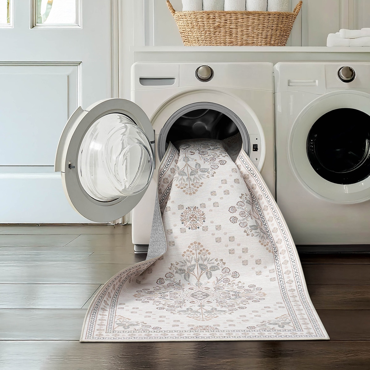 Wyatt&Ash 워셔블 러그 & 러너 세트 - 아이보리