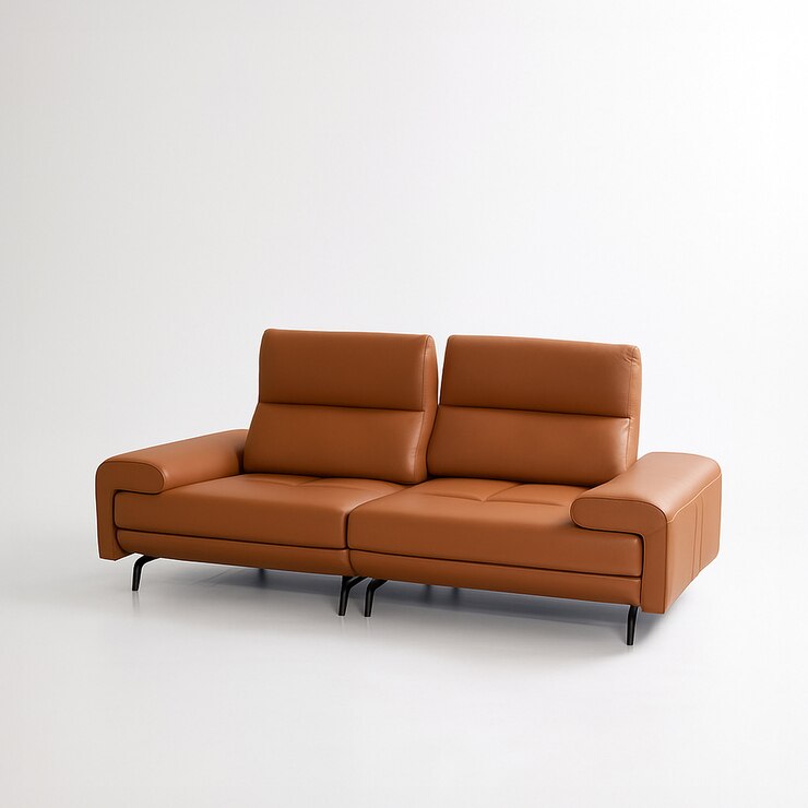 UND 에디션 NA16 통가죽 스윙 소파 3인 - 카멜