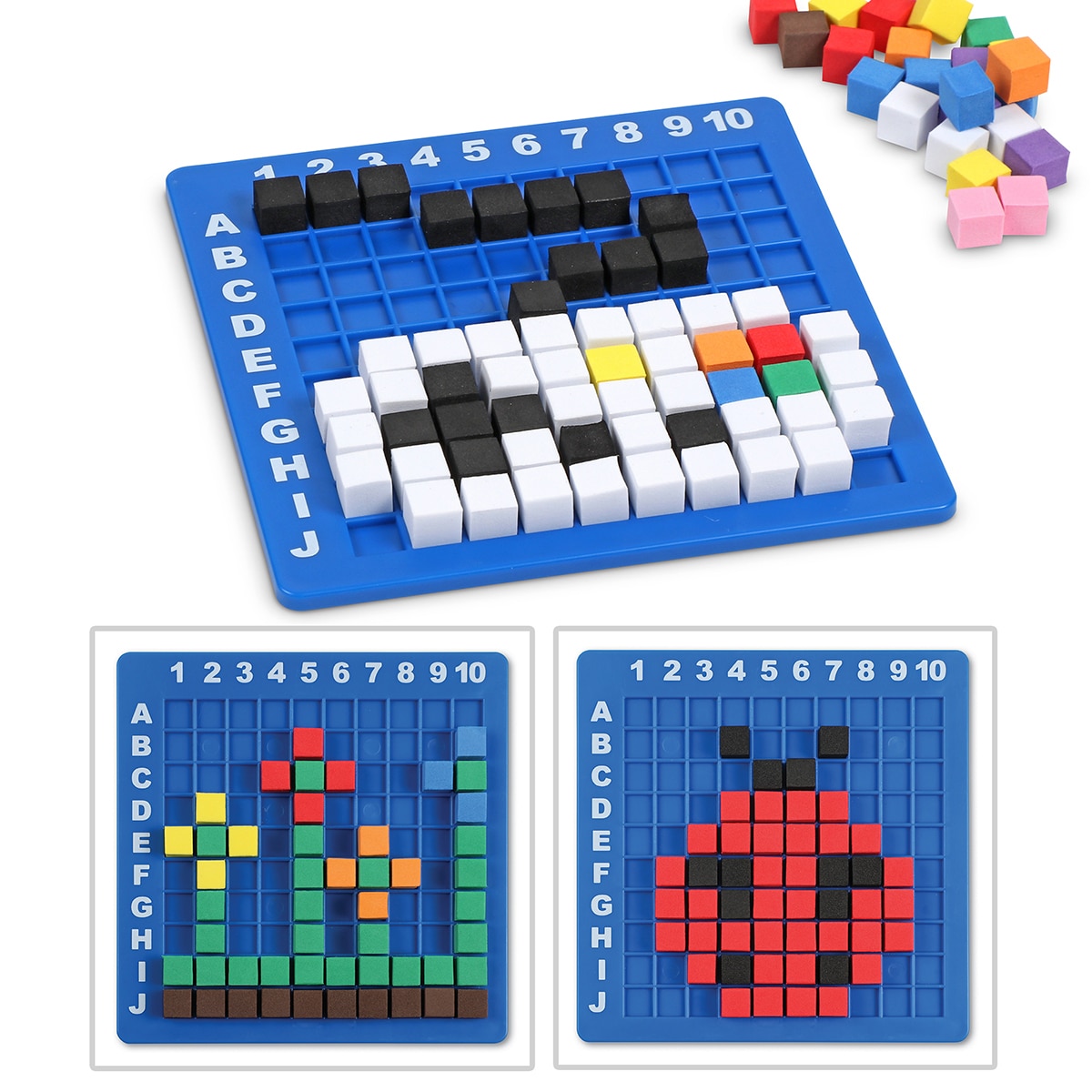 러닝리소스 픽셀아트 퍼즐 & 글로우 지오보드 세트