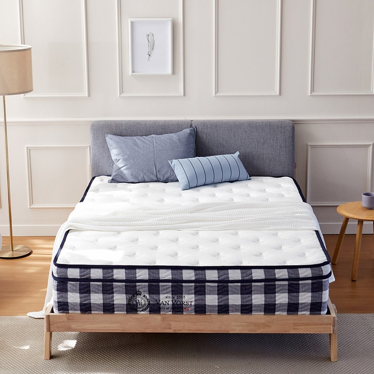 리비니아 필로우탑 롤팩 매트리스 킹 - 네이비