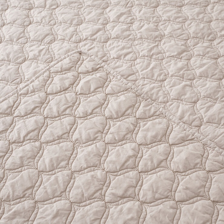 루마인 홈 양모 스프레드 - 싱글, 베이지