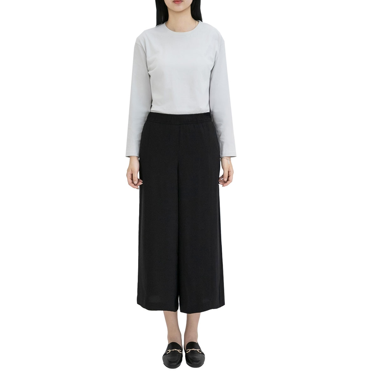 보니스팍스 여성 소프트 밴딩 팬츠 - 블랙