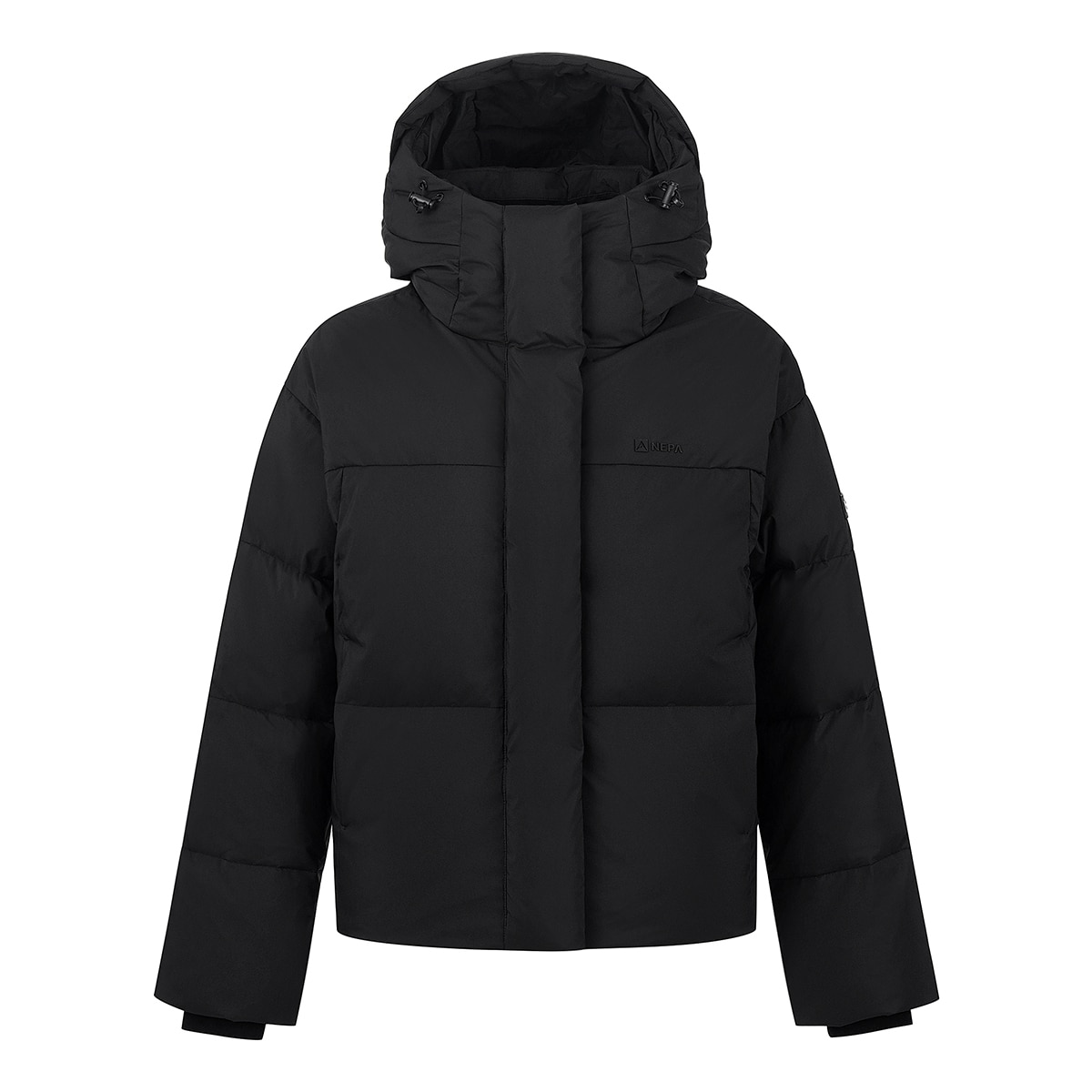 네파 여성 후드 숏 구스다운 재킷