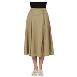 레니본 여성 플레어 스커트 - 베이지, S