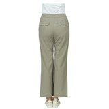 안지크 여성 와이드 밴딩 팬츠 - 카키 안지크 여성 와이드 밴딩 팬츠 - 카키