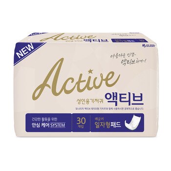 액티브 성인용 기저귀 일자형 패드 레귤러 30매입 x 10 액티브 성인용 기저귀 일자형 패드 레귤러 30매입 x 10