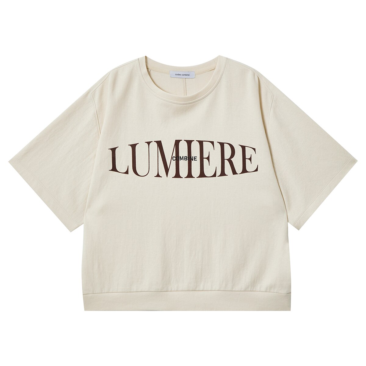 코데즈 컴바인 여성 루즈핏 티셔츠 - 크림, M