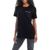 챔피언 여성 반소매 포켓 티셔츠 - 블랙