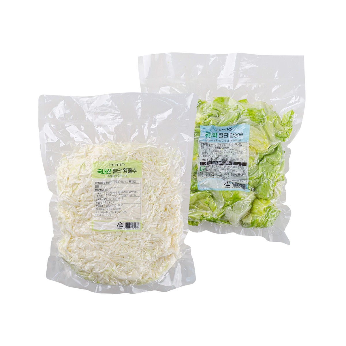 절단 양배추 1kg + 무농약 절단 양상추 1kg 절단 양배추 1kg + 무농약 절단 양상추 1kg