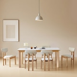 헤이지 세라믹 식탁 세트 6인 - 내츄럴, 마블 화이트