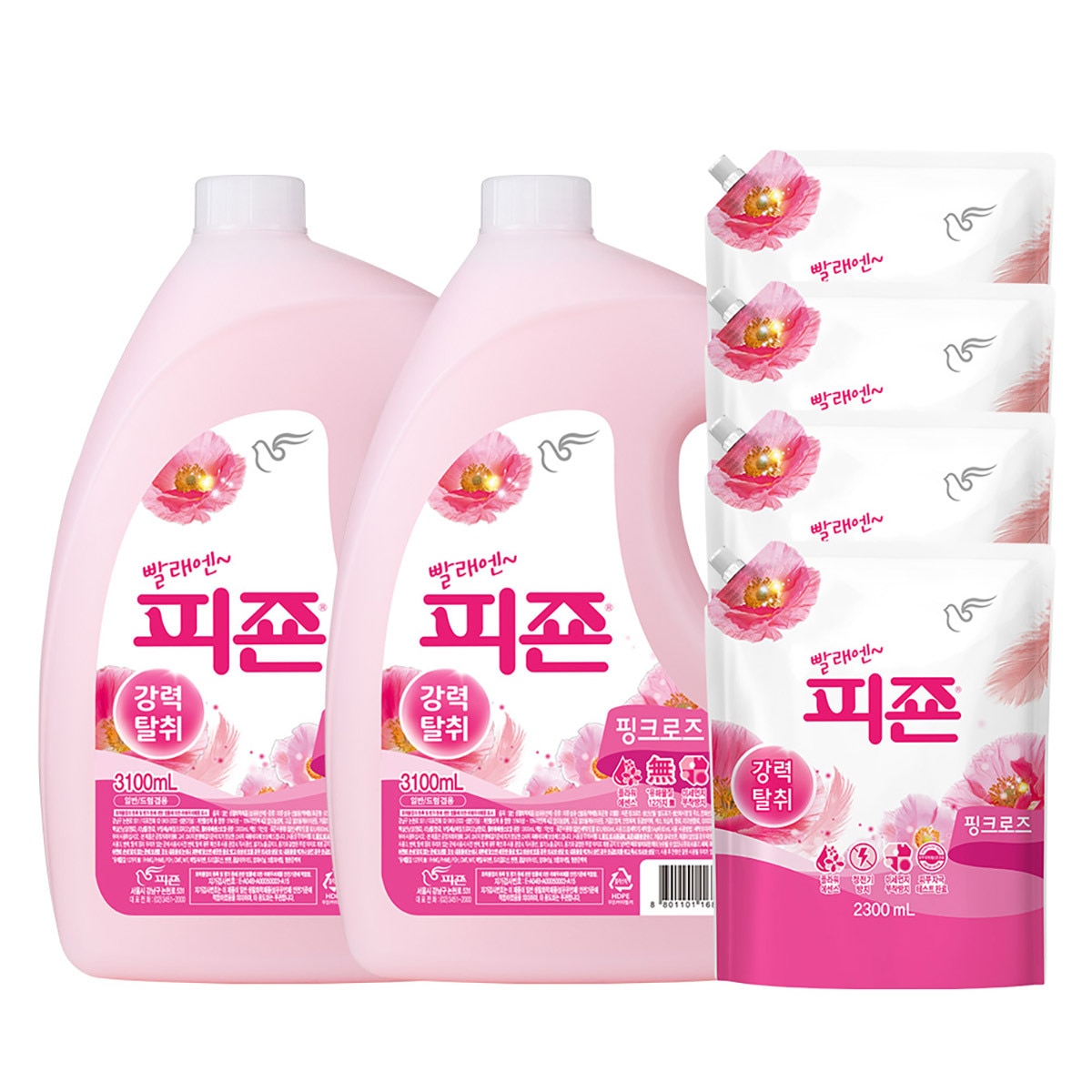 피죤레귤러섬유유연제3.1L x 2 + 2.3L x 4