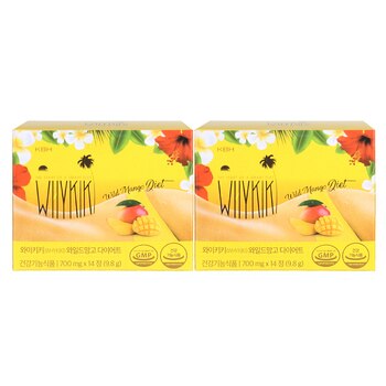 와이키키 와일드망고 다이어트 700mg x 14정x 2박스 와이키키 와일드망고 다이어트 700mg x 14정x 2박스