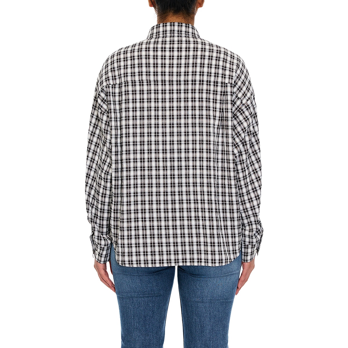 쥬시꾸뛰르 여성 체크 셔츠 - 블랙, M/L