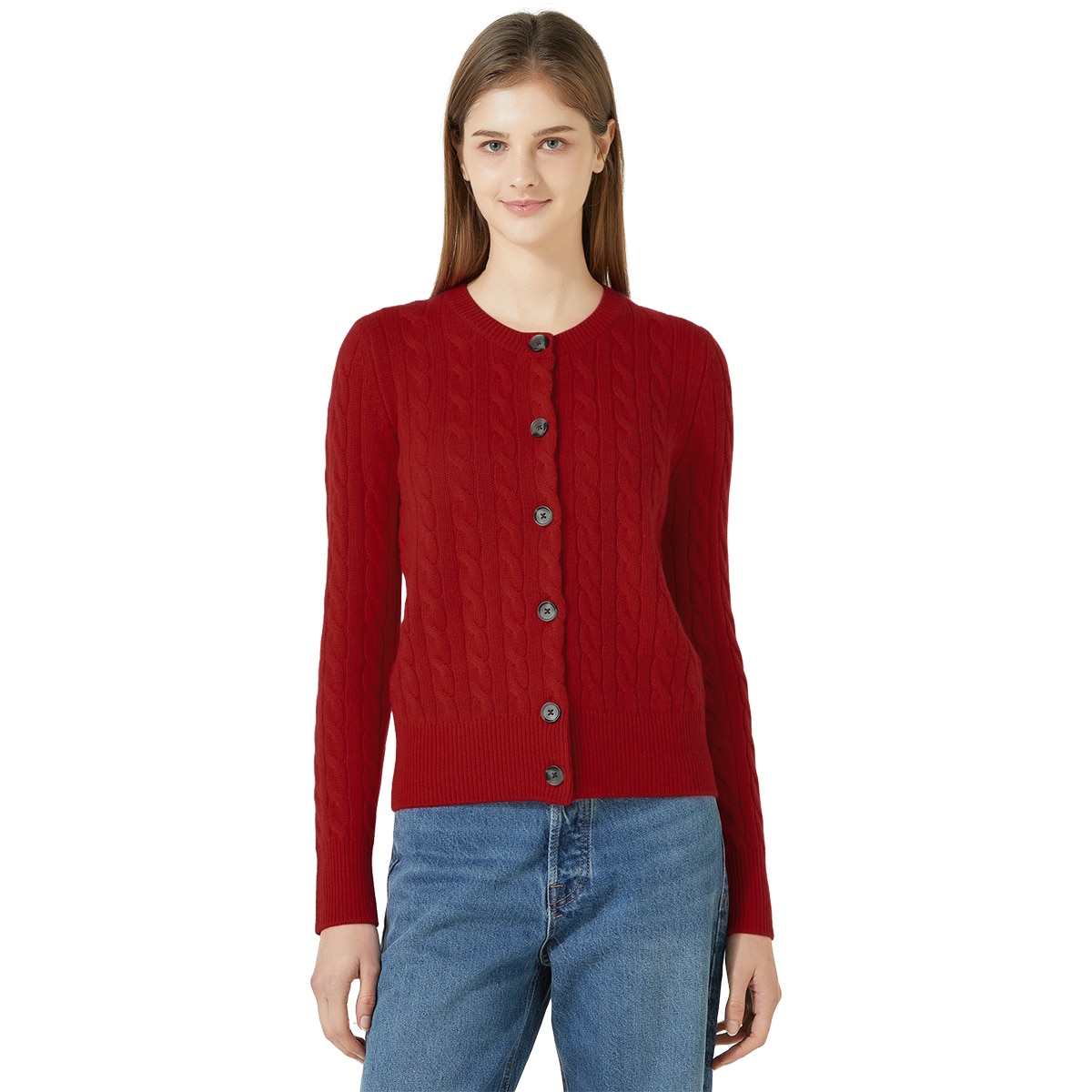 리디아 바인 여성 캐시미어 100% 케이블 가디건 리디아 바인 여성 캐시미어 100% 케이블 가디건