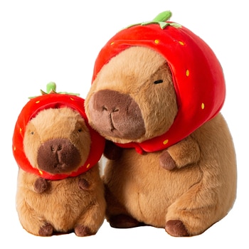 카피바라 딸기모자 인형 2개 세트