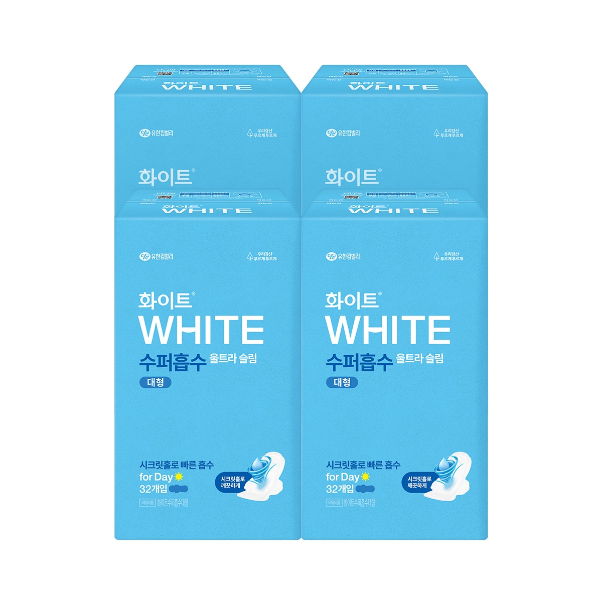 화이트 수퍼흡수 대형 32개 x 4팩