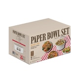 종이용기세트 80개 (1,100cc / 뚜껑 포함)