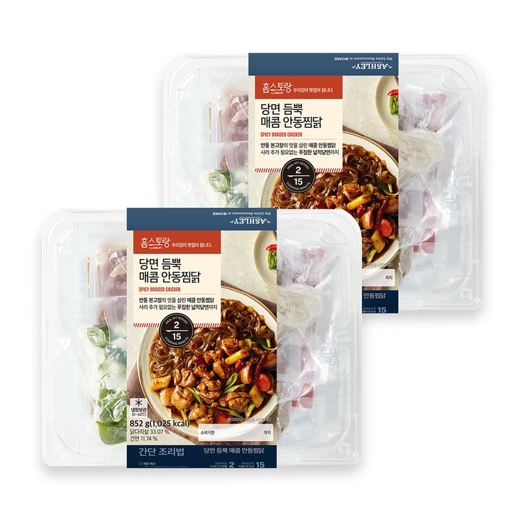 애슐리 당면듬뿍 매콤 안동식 찜닭 852g x 2ea 애슐리 당면듬뿍 매콤 안동식 찜닭 852g x 2ea
