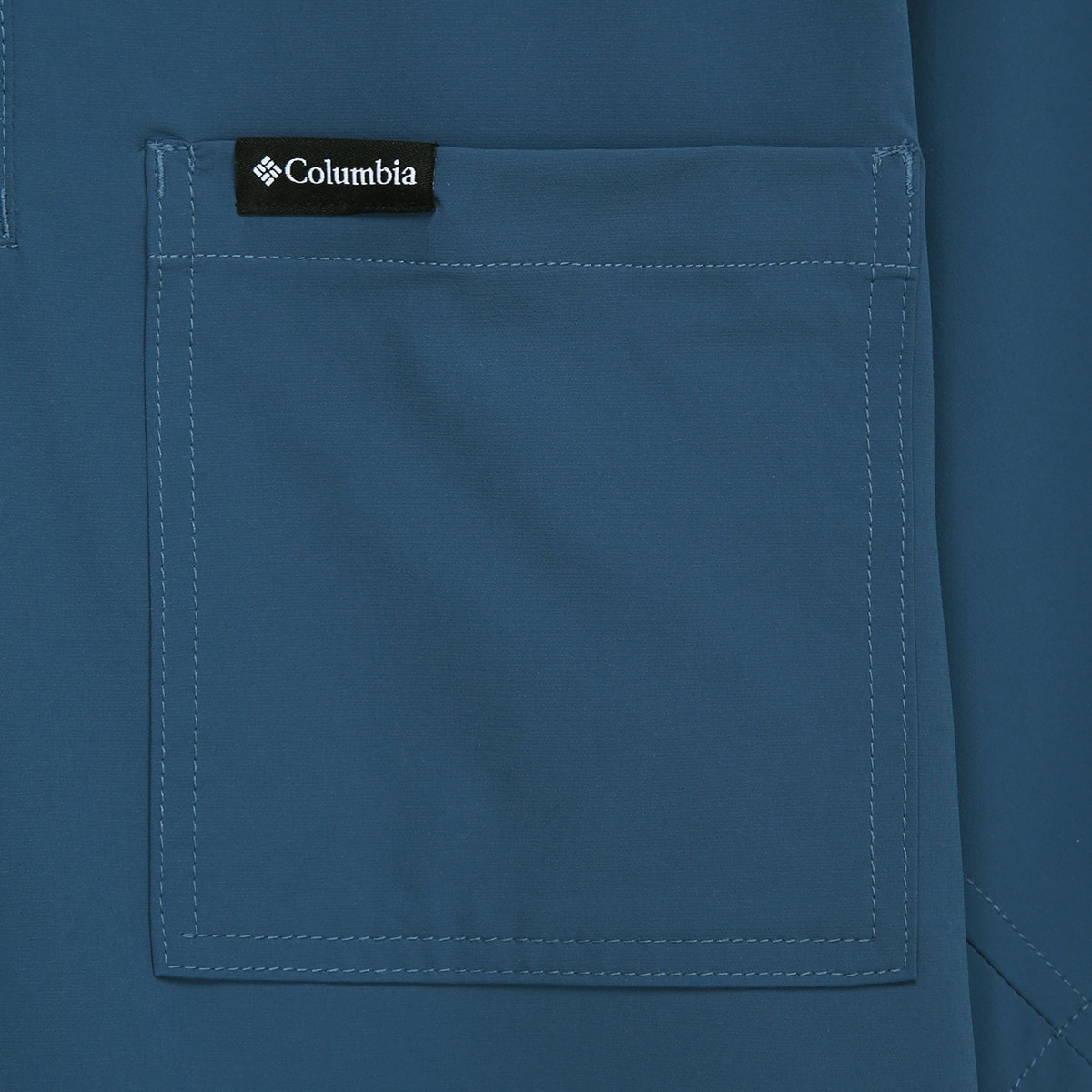 컬럼비아 남성 우븐 반소매 스트레치 폴로티 - 틸블루