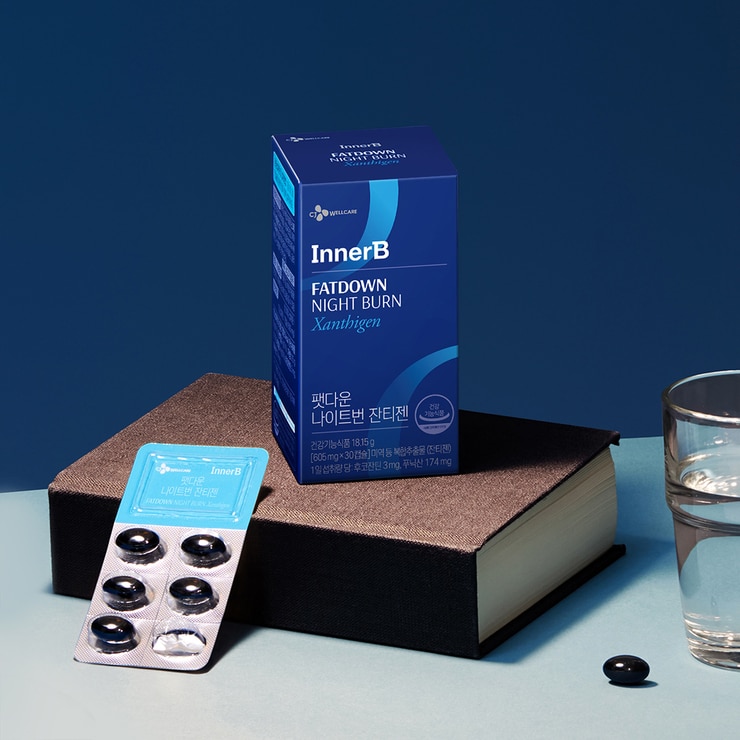 CJ 이너비 팻다운 나이트번 잔티젠 605mg x 30cp x 3