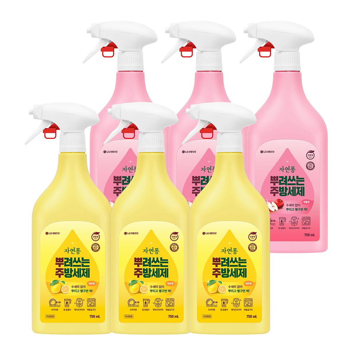 자연퐁뿌려쓰는주방세제750ml x 3 자연퐁뿌려쓰는주방세제750ml x 3