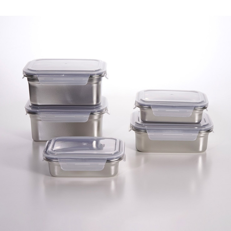 네오플램 스테인리스 밀폐용기 10P