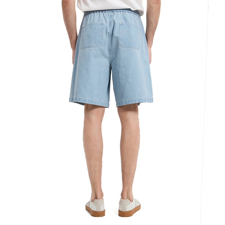트루 릴리젼 남성 데님 반바지 - 라이트블루, S