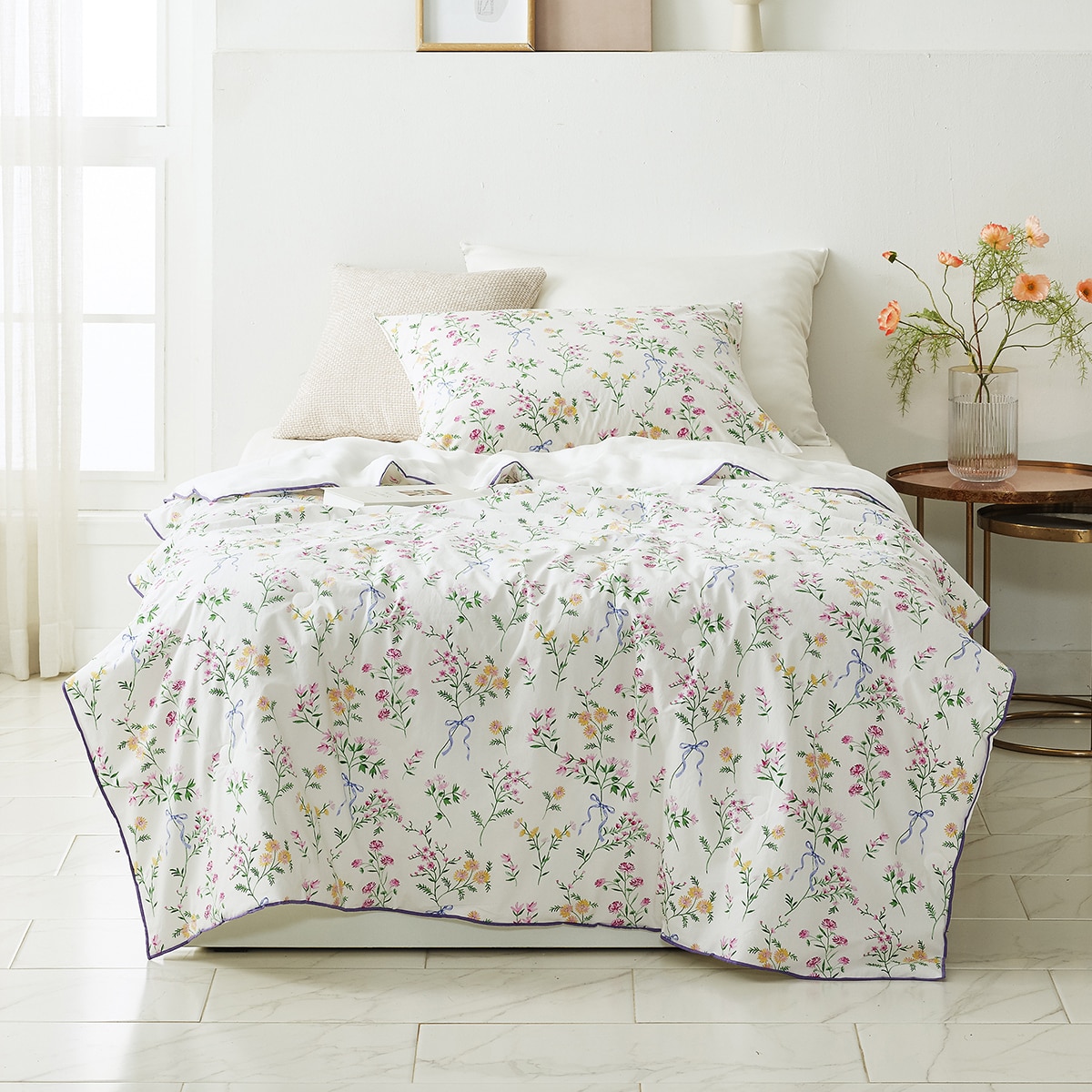 박홍근홈패션 인견/고밀도면 양면 이불 - 싱글, 바이올렛