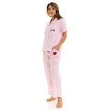키스 해링 여성 코튼 파자마 세트 - 핑크, M